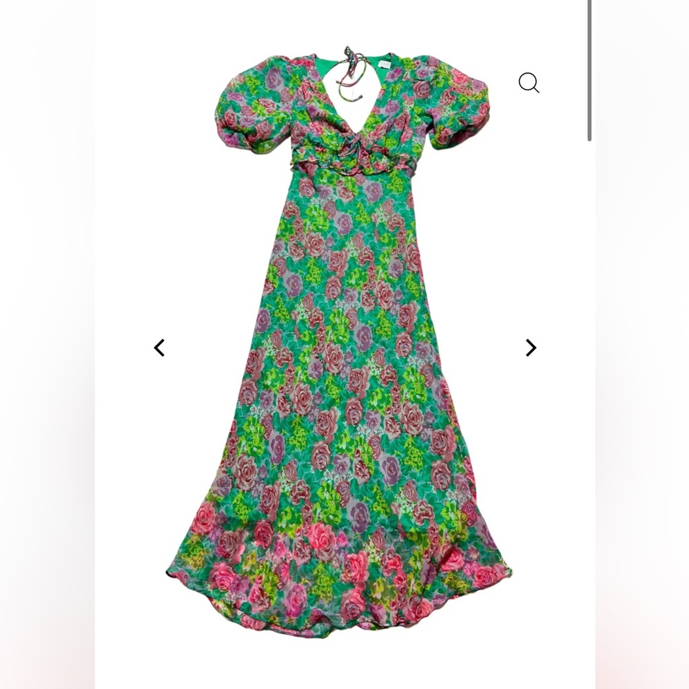ASTR GREEN MAXI DRESS SIZE XS